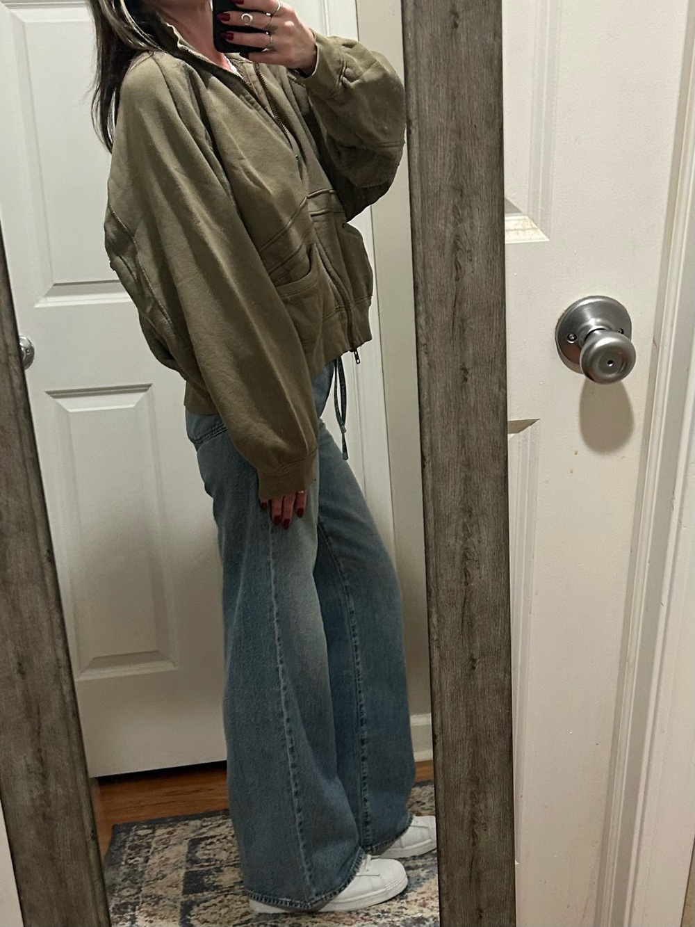 NWT Free People We The Free Thunder Cardi in Summer Pine - Picture 6 of 16
